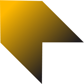 Gold decorative shape