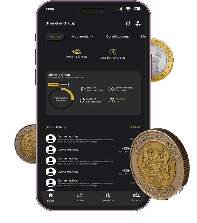 Hakiba Group Savings App Mockup